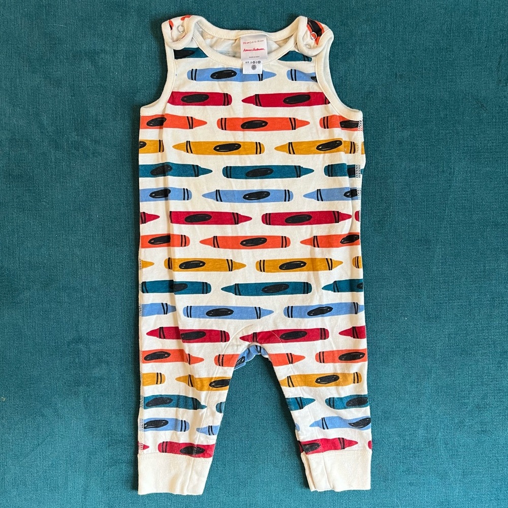 Crayon Cotton Overall, Little Artist! Hanna Andersson, 12-18 Months